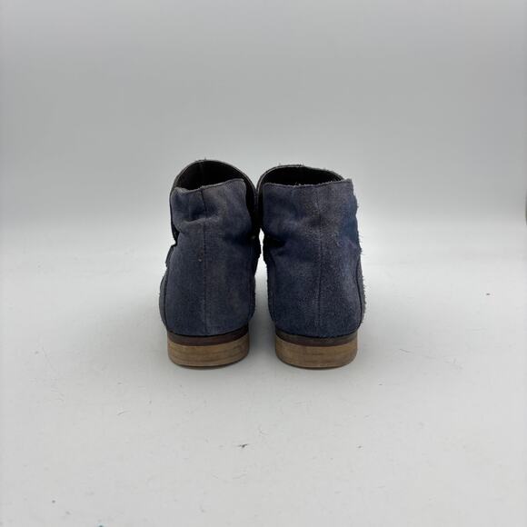 Free People Summit Blue Suede Ankle Boots Women's 38 US 8 Indie Boho - Picture 4 of 11